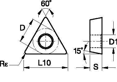 Screw-On TDHH07S102L Insert 2828516 - Widia