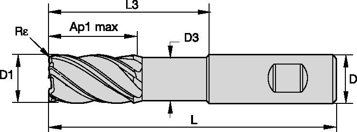 UCDE — 5drážková Harvi II s hrdlem pro ocel, nerezovou ocel a žáruvzdorné slitiny
