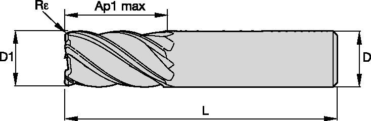 Series 577C Solid End Milling - 5579040 - WIDIA