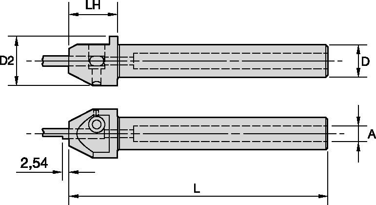 Porte-outils pour petits diamètres