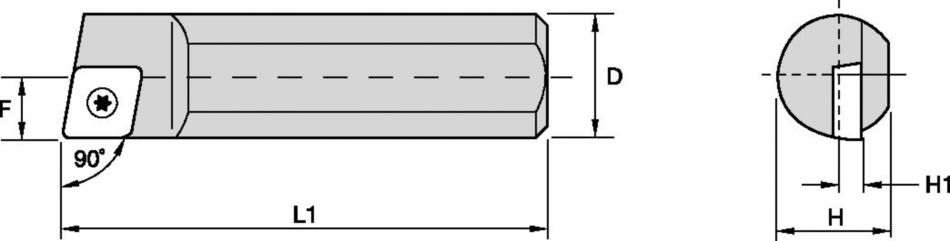 LR Series 90° Boring Bar