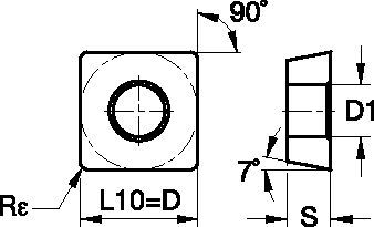 Screw-On SCMT ISO/ANSI Turning Insert 6687017 - Kennametal