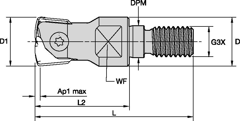 M270 High Feed - Toroidal - Screw-On - Metric 3926546 - WIDIA