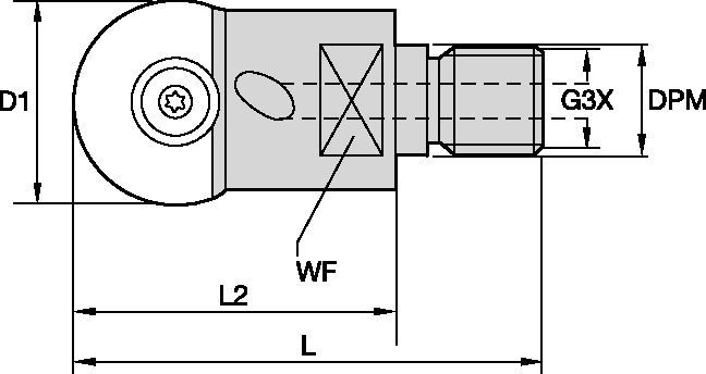 M270 Ball Nose - Screw-On - Metric 2243629 - WIDIA