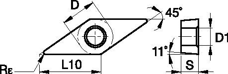 Screw-On GPHW050102 Insert 2827631 - Widia