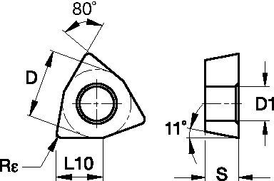 Screw-On WPHTS30101UF Insert 2827496 - Widia