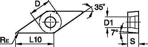 Screw-On VCGT160412AL3 Insert 2022489 - Widia
