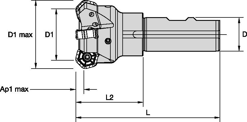 45° • Weldon® End Mills • Metric