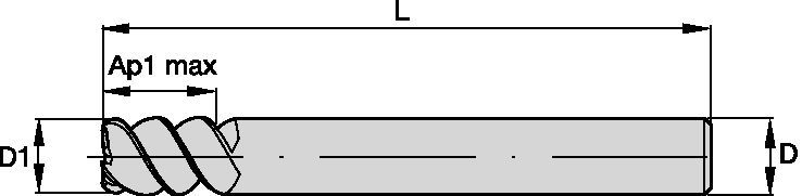 Series 4603 Solid End Milling - 1656807 - WIDIA