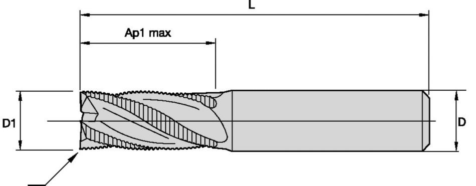 Series 6N06 Solid End Milling - 1660487 - WIDIA