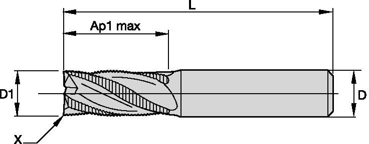 Roughers • Series 4U70 • Radius • Metric