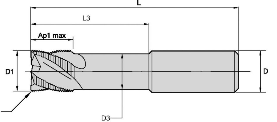 Series 6NL6 Solid End Milling - 1660629 - WIDIA