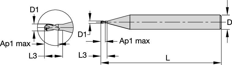 Vision Plus™ Micro • Series 7N01 • Ball Nose • Cylindrical Shank • Metric