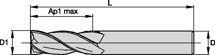 Series 3405/3407 Solid End Milling - 2865948 - WIDIA