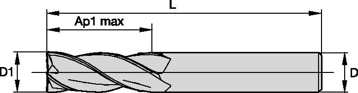 Series 4C05 Solid End Milling - 2268565 - WIDIA