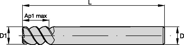 Series 7S05 Solid End Milling - 3043480 - WIDIA