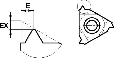 Laydown 3EL10ISO Threading Insert 2008187 - Widia
