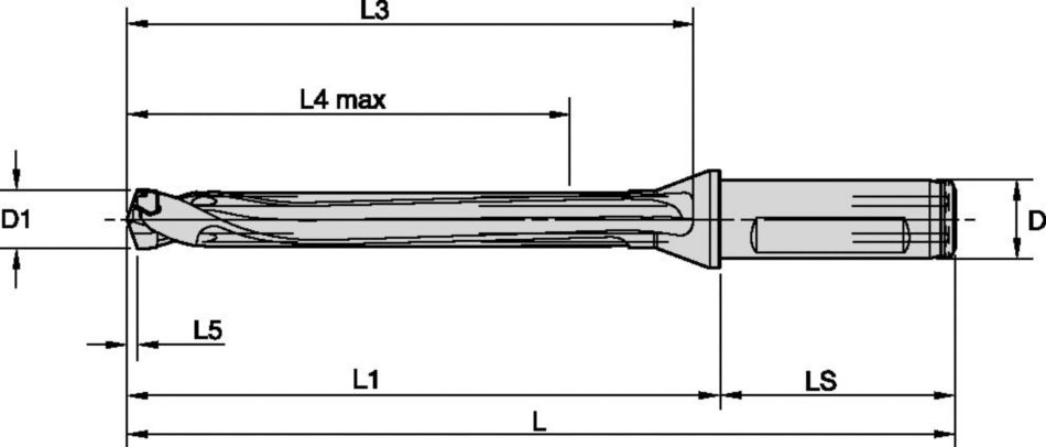 TDM1 • 8 x D • 凸缘型刀杆 • 公制