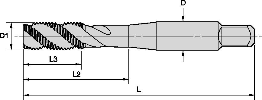 GOtap™ T838 Spiral-Flute HSS-E Taps • Blind Holes