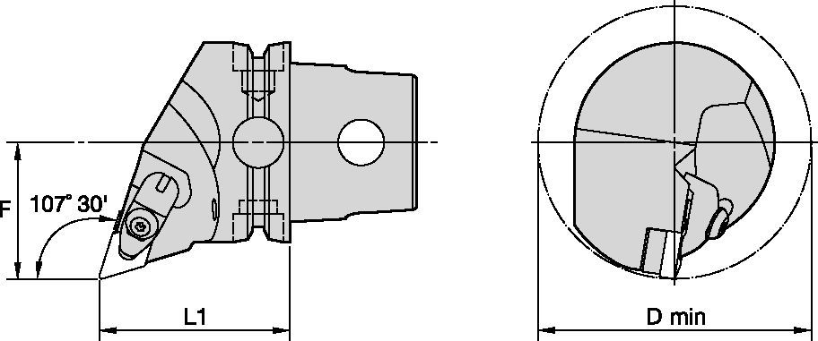 DDQN 107,5° • Unités de coupe KM40TS™ • Kenclamp™
