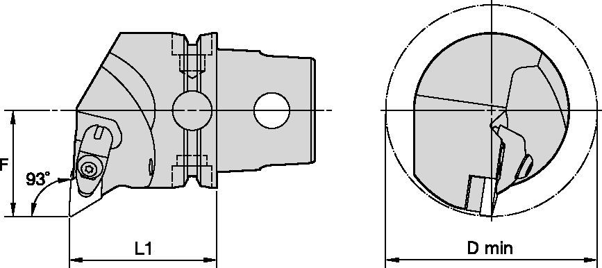 DDUN 93° • Unités de coupe KM40TS™ • Kenclamp™