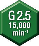 ﻿Balanceamento —   G 2,5@ 15.000 min -1