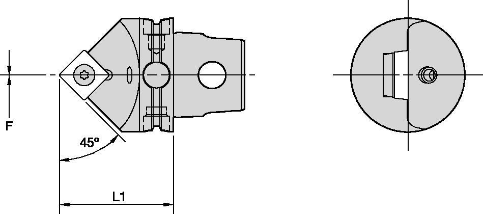 KM™ Quick Change KM40TSSSDCN12 Toolholder 3960022 - Kennametal