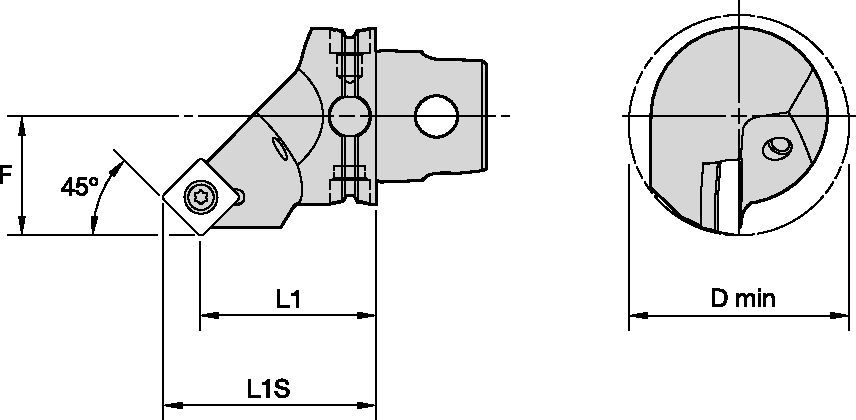 KM™ Quick Change KM40TSSSSCL12 Toolholder 3960033 - Kennametal