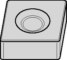 Negative Kendex™ Wendeschneidplatten mit Spannmulde