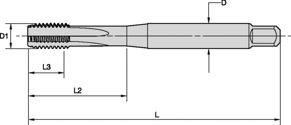 Victory™ HSS-E-PM Gewindebohrer mit gerader Spannut • kurzer Anschnitt, für Sacklochbohrungen