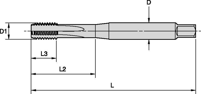 Victory™ HSS-E-PM Gewindebohrer mit gerader Spannut • kurzer Anschnitt, für Sacklochbohrungen