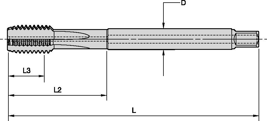 Beyond™ Straight-Flute HSS-E-PM Taps • Threading Close to the Bottom in Blind Holes