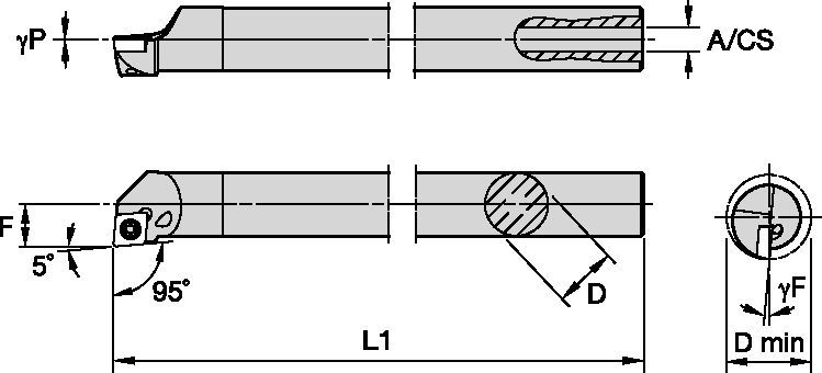 S-Style E25TSCLCL09 Boring Bar 2010215 - Widia