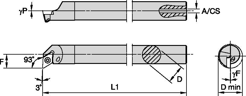 S-Style E12QSDUCL07 Boring Bar 2023610 - Widia