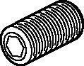 THREADED PIN DIN 913 M8-1.25 X 16 MM 45H