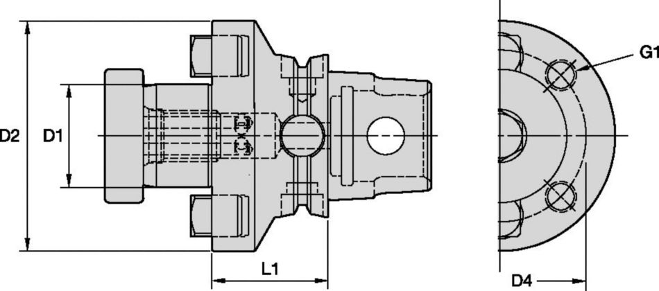 KM80TS™ Shank Tools SMC Shell Mill Adapters with Through Coolant
