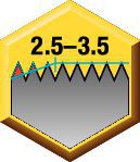 Forme de chanfrein : 2.5–3.5