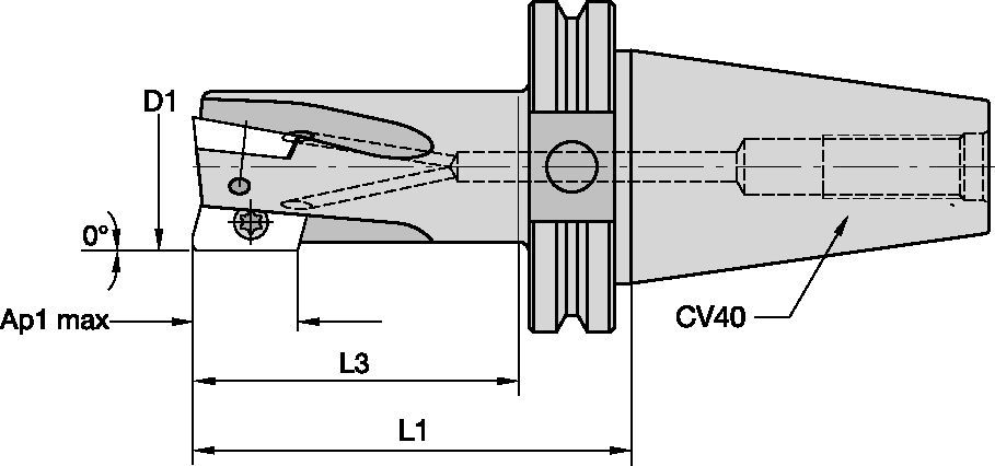 Mill 1-14™ • End Mill • Steep Taper CV40 • Inch