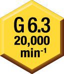 平衡 —  G 6.3@ 20,000 min -1