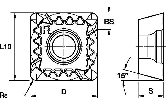 KSSM™ 12 • Carbide Insert • SDET-GB2 • Medium Machining