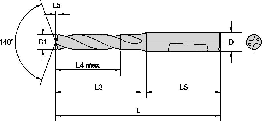 VDS201F / VDS401F • WU25PD • F-Shank • 3 x D