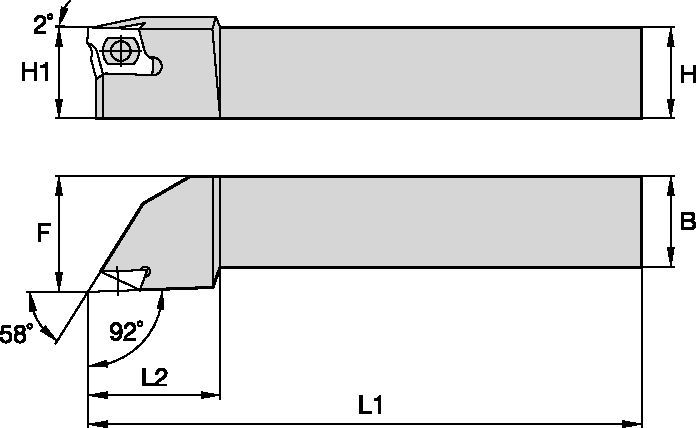 Fix-Perfect™ 1.38025L021 Toolholder 1245339 - Kennametal