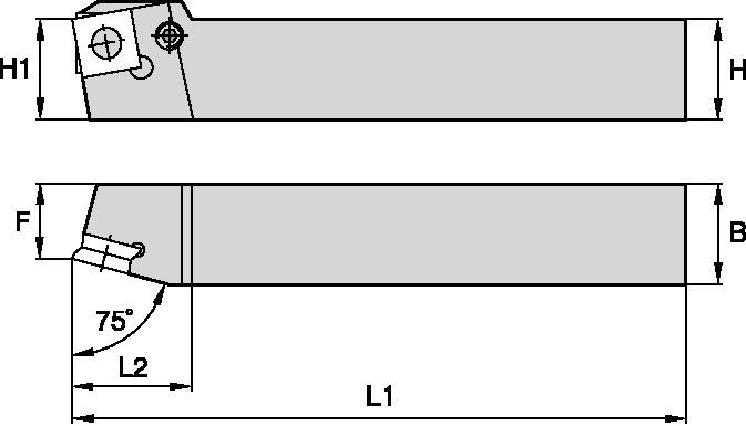 1.77 - 75° ツールホルダー