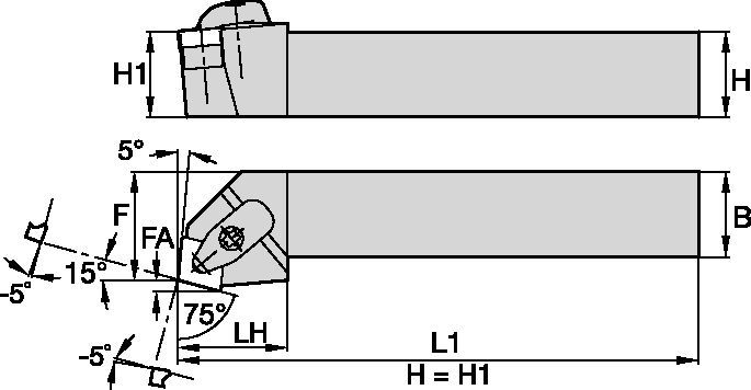 D-Style DCRNR245DKC4 Toolholder 5696535 - Widia