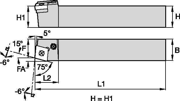 P-Style PCBNR2525M12 Toolholder 3878356 - Widia