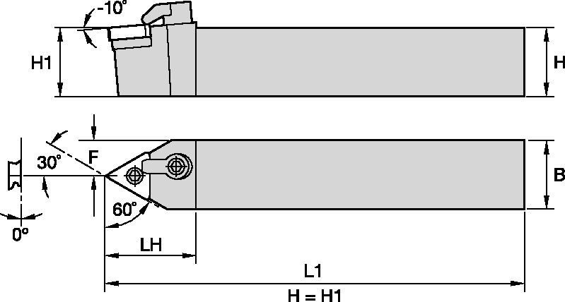 Kenloc™ MTENNS2525M16 Toolholder 1102170 - Kennametal