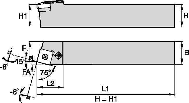 PSBN Toolholder LS Turning - 3900157 - WIDIA