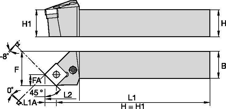 P-Style PSSNL4040S25 Toolholder 3879711 - Widia