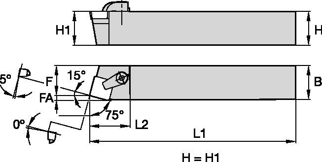 Kendex™ CSBPR2020K12 Toolholder 1097750 - Kennametal