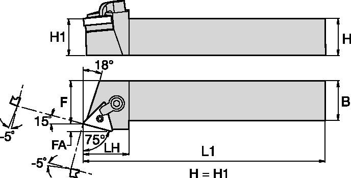 Kenloc™ MTRNR164D Toolholder 1096324 - Kennametal